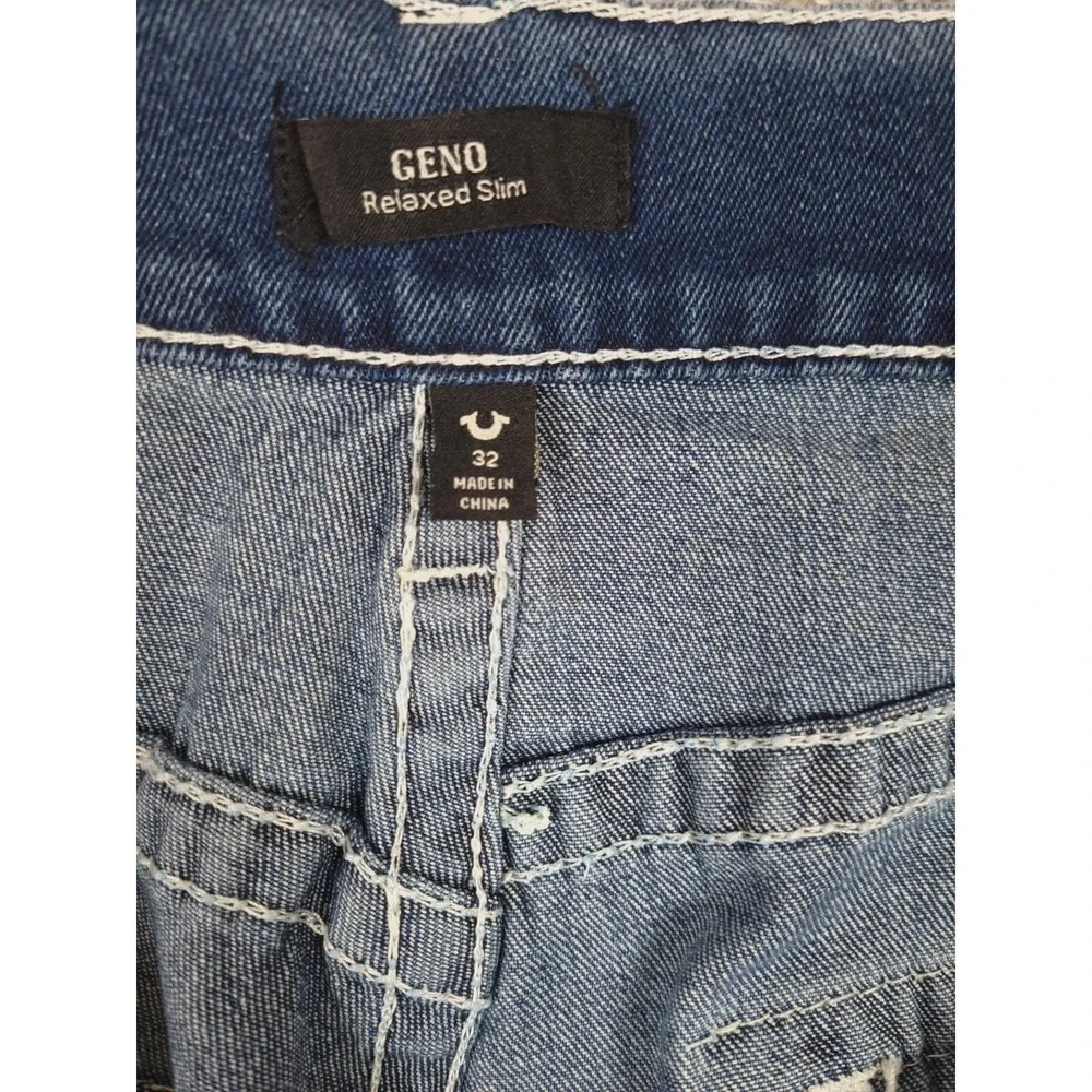 True Religion 32x32 Geno Big T Flap 5 Pockets Design 70045 Jeans NEW $199